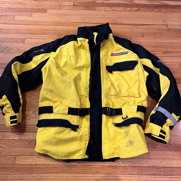 REIMA Coat Mens XL Black Yellow Kevlar 3 in 1 Snow Board Snowmobile Jacket - Picture 1 of 13